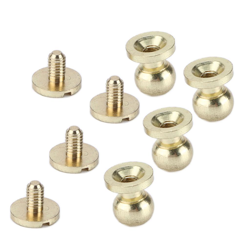 20set Brass Rivets Abrasion Resistance Imitation Gold Luggage Hardware Accessories for Craft Enthusiasts