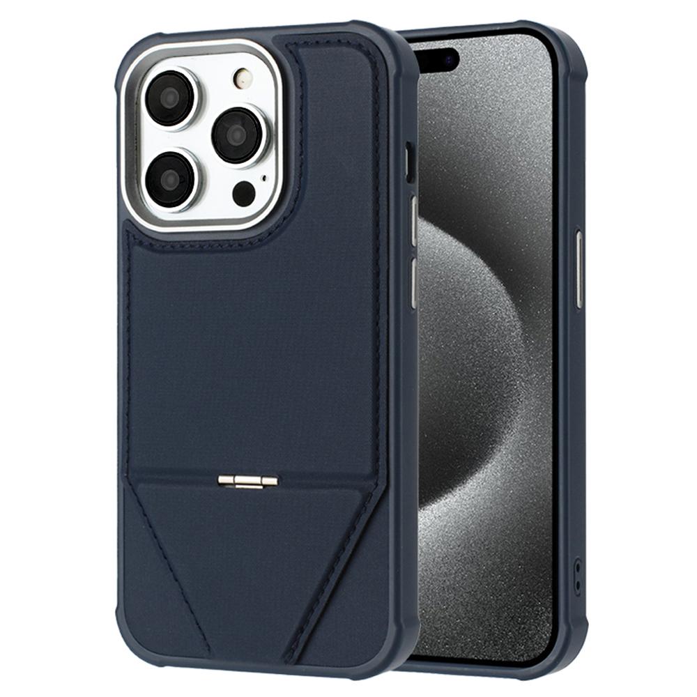 For iPhone 16 Pro Max Case Compatible with MagSafe Kickstand TPU + PU Leather Phone Cover