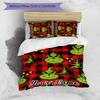 3pcs Crunch Christmas2 Cover Set - Personalized Name, HD Printed Bedding with 1 Cover and 2 Pillowcases - Perfect for Home Decor, Easy Care