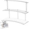 30-Slot Acrylic Pen & Makeup Brush Organizer Holder - 2 Tier Detachable Display Stand for Pens, Pencils, Brushes, Office, School, Home, or Store