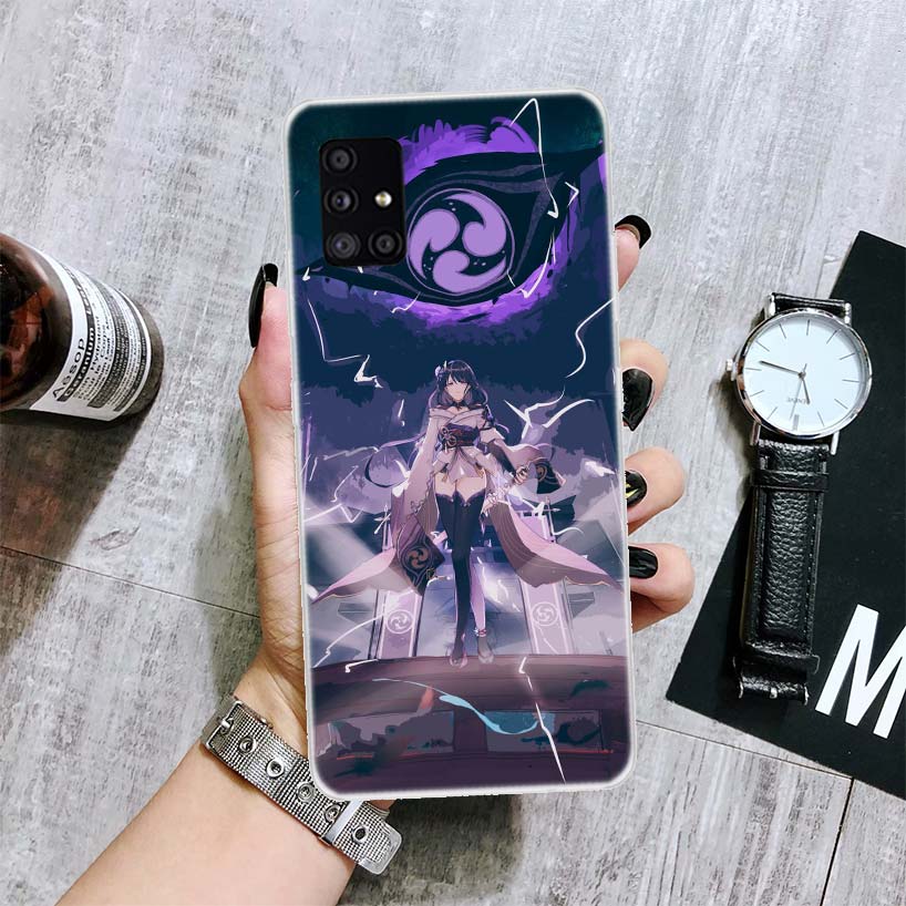 

Raiden Shogun Genshin Impact Phone Case For Samsung Galaxy A52 A32 A22 A12 A02S A50S A30S A51 A31 AA71 Note 20 Ultra 10 S10 Plus Samsung A50S