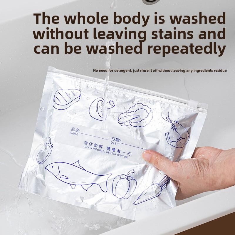 10 Piezas PcsSello Antibacteriano para Frigorífico Congelador Autosellante con Cierre Zip-Lock Sello de Grado Alimenticio Dispensador Bolsa Nevera