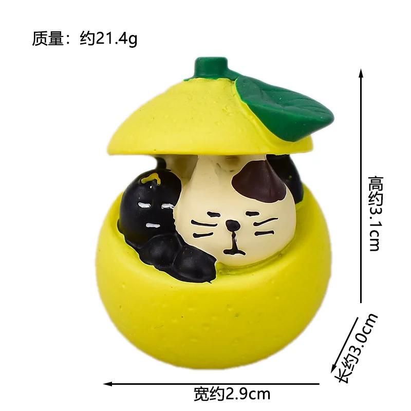 Japanese Groceries Zakka Lucky Tangerine Series Fishbowl Decoration Bath Ornaments Resin Craft Toys Collectible Gifts