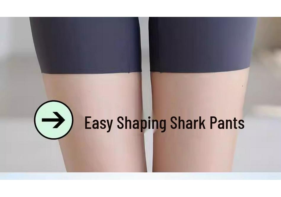 Nahtlose Sharkskin Bauchkontrollierende High-Waist Sicherheitsshorts für Damen - Nicht rollend, Anti-Exposure, Dünne Sommer-Dreiviertelhosen