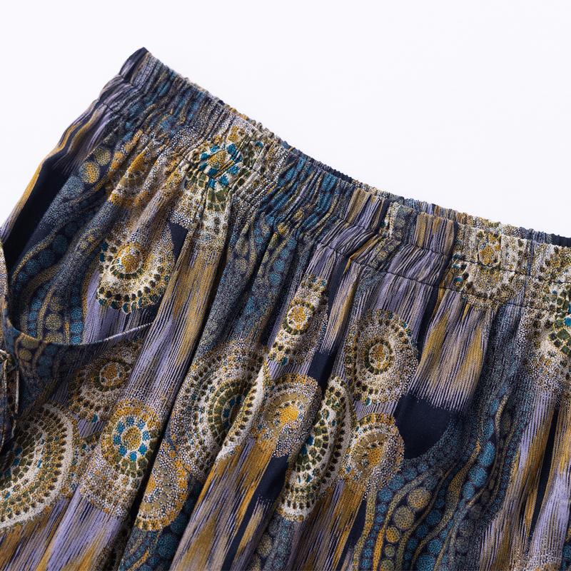 Sommer Weite Hosen Damenkleidung Übergröße Lässig Locker Vintage High Waist Hosen