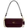 Coach Brook Flap 25 Metall-Logo Kettenriemen Verschluss Leder Schultertasche Mittel Merlot Damen Schultertasche CAN90-B4MER