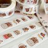 500pcs Roll Cute Cartoon Seal Stickers Food Theme Decorative Label Stickers for Packaging Scrapbooking Journals and Crafting Projects
