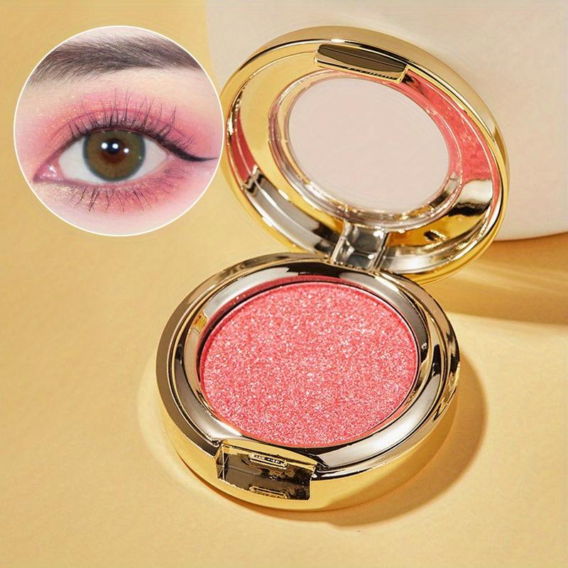 Single Color Flowing Golden Three Dimensional Pearlescent Eyeshadow Fine Sparkling Pumpkin Color, Matte Sparkling Powder, Earth Tone Eyeshadow Palette