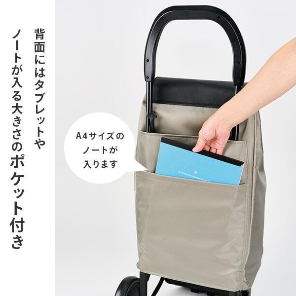 Shopping Cart Matte Textured Faux Leather 32 X 20 X 52cm Gray Basic Capacity 33L Load Capacity 20kg Premium Cart Cooling and Heating Aluminum