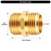 2Pcs 3/4inch Brass Hexagonal Head Adapter Male/Female Thread Garden Watering Fitting Pipe Extender Coupler Enduring