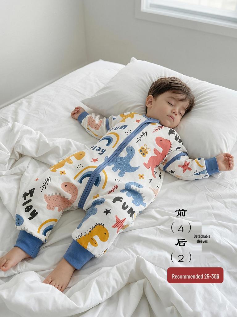 Bamboo Cotton Baby Sleeper: Split-Leg, Lightweight, Anti-Kick, All-Season Pajamas