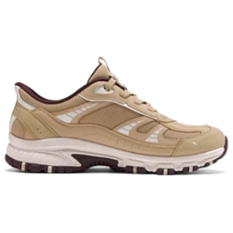 Skechers Outdoor Men Brown White Low Top Casual Shoes Trendy Comfortable Wear Resistant 237753C-SAND