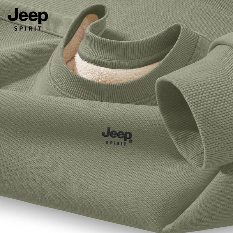 JEEP SPIRIT Herren Fleecegefüttertes Rundhals-Sweatshirt