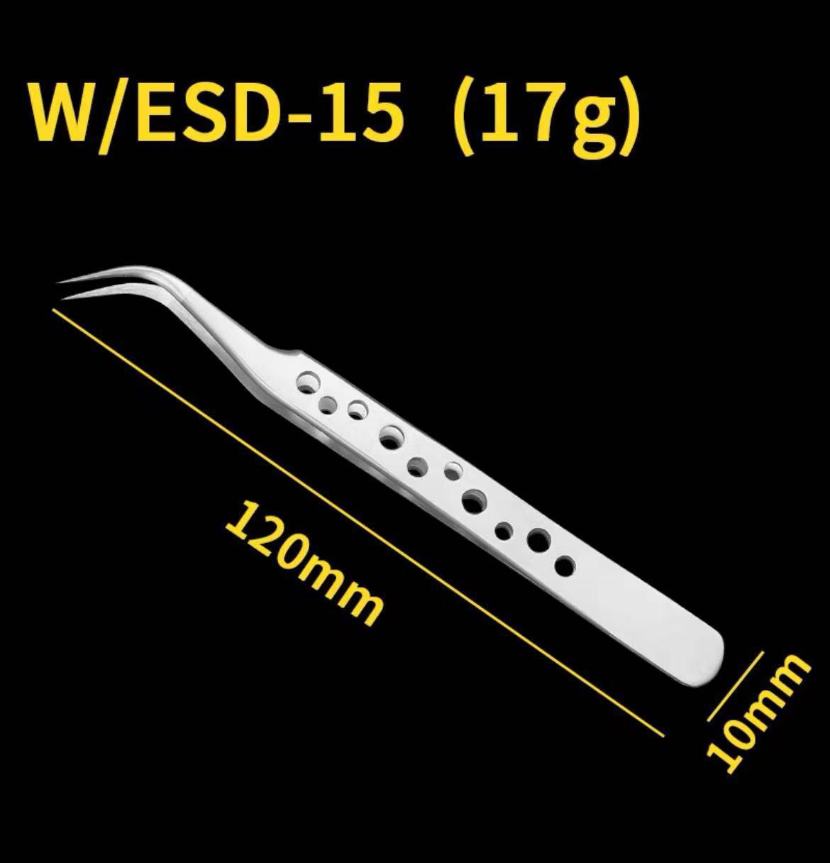 

Прецизійний загострений пінцет з нержавіючої сталі з отворами для ремонту мобільного телефону, пересадки вій і протиковзкого затискача. nine-hole elbow