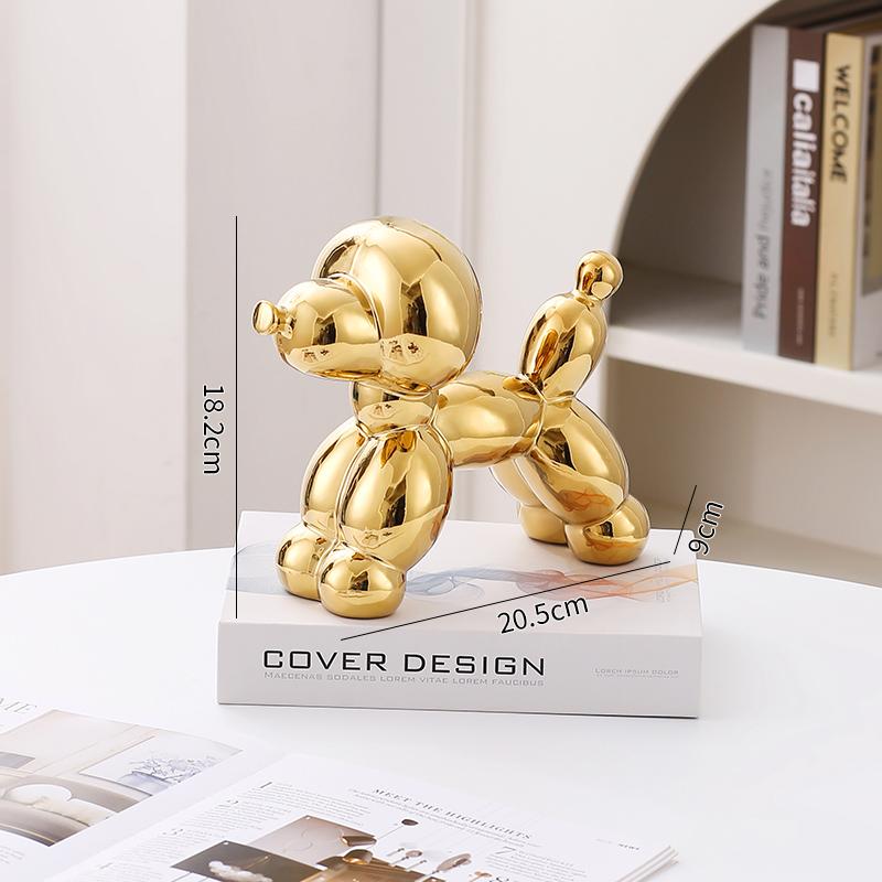 Figurina Cane Ospite in Ceramica Decorazione Casa Decorazione Stanza Accessori Ufficio Animale Nordico Sculture Decorative Figurina