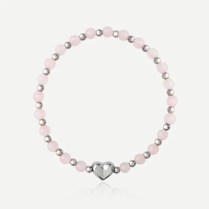 [Natural Rose Quartz] Angel Rose Bracelet