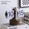 MiaoKe Retro Automatic Walnut Flip Clock: Simple Desktop Decor