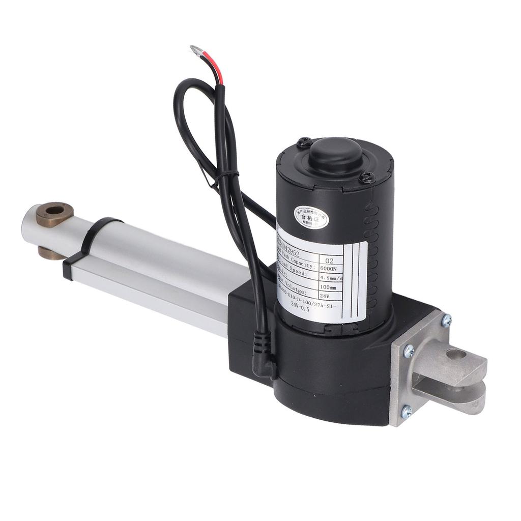 Electric Linear Actuator 100mm Stroke 6000N Thrust 4.5mm S Speed Heavy Duty Linear Actuator with End Limit Switch DC24V
