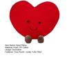 35cm Stuffed Heart Pillow Cute Cartoon Love Heart Doll Plushie Back Cushion