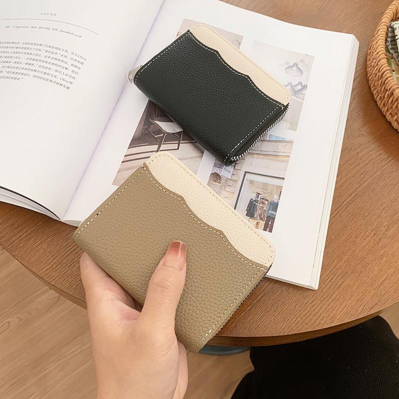 New Textured Multifunctional Zipper Change Bag Women's New Japanese and Korean Fashion Coin Bag Card Bag