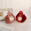Luxury Flocked Leather Candy Bag Drawstring Velvet Bag Sachet Christmas Wedding Party Favor Candy Jewelry Gift Packaging Pouches
