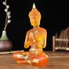 Imitation Sitting Buddha Statue Transparent Mini Buddhism Ornament  Living Room