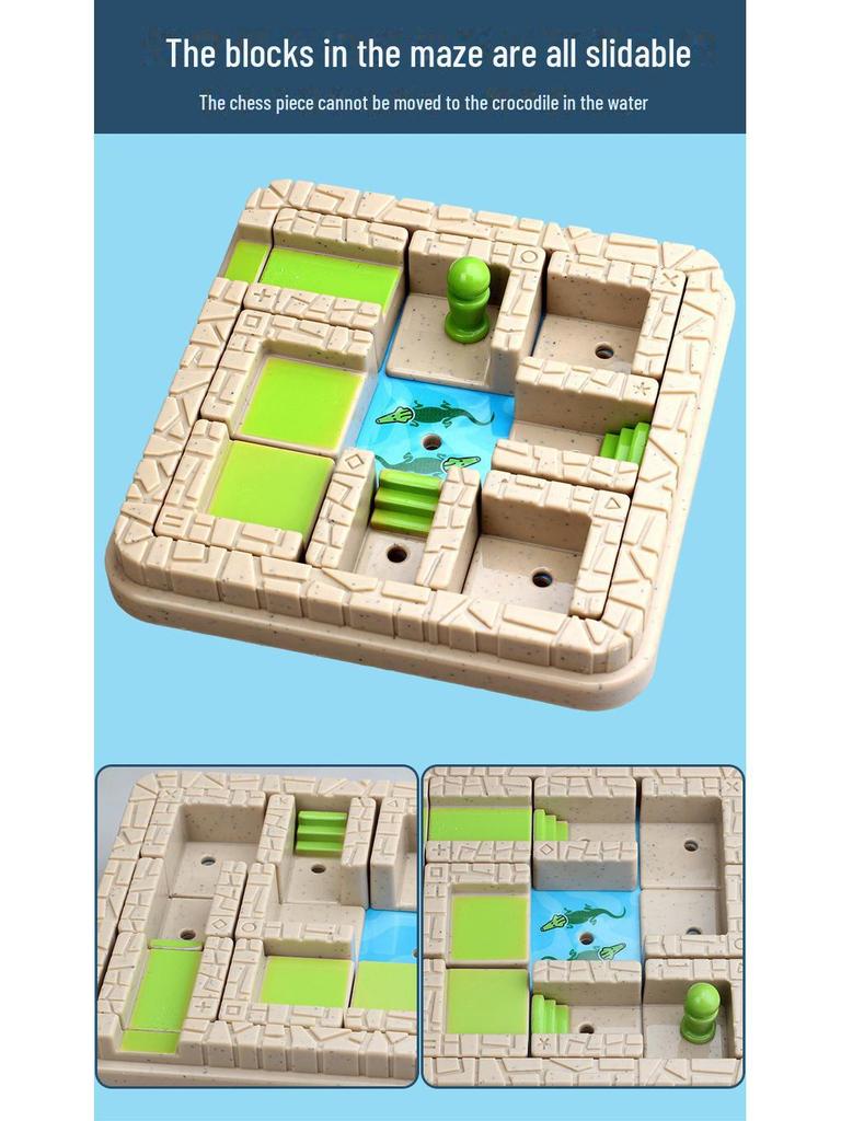 Labyrinthe de crocodiles Little Sweetie: Huarongdao, jeu de société de logique pour enfants