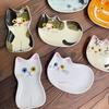 Cute Pets Cat Sauce Dish Ceramic Creative Cute Cat Face Shaped Condiment Dish Small Plates Tableware Home Kitchen Supplies