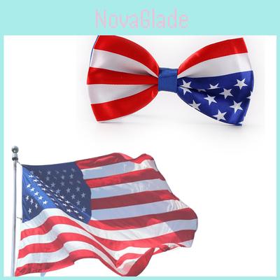 Stylish Union Jack Usa Flag Silk Bow Tie For Fancy Dress Costumes