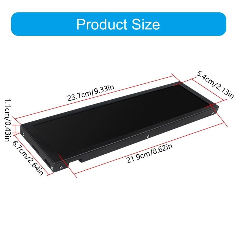 Aluminum Frame Screen 8.8Inch IPS Computer Status Display Sub-Screen 480x1920 Wide Viewing Angle USB Connection