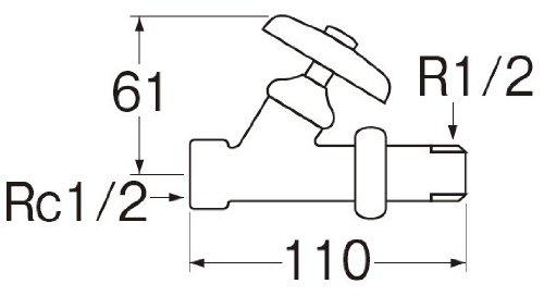 SANEI (Sanei) [Fixed Stop Valve] Indoor Stop Valve, Nominal 13, V25A-13