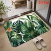 Watercolor Jungle Leaf Doormat Monstera Foliage Print Decorative Floor Mat Vibrant Tropical Rug for Indoor Front Door Home Use
