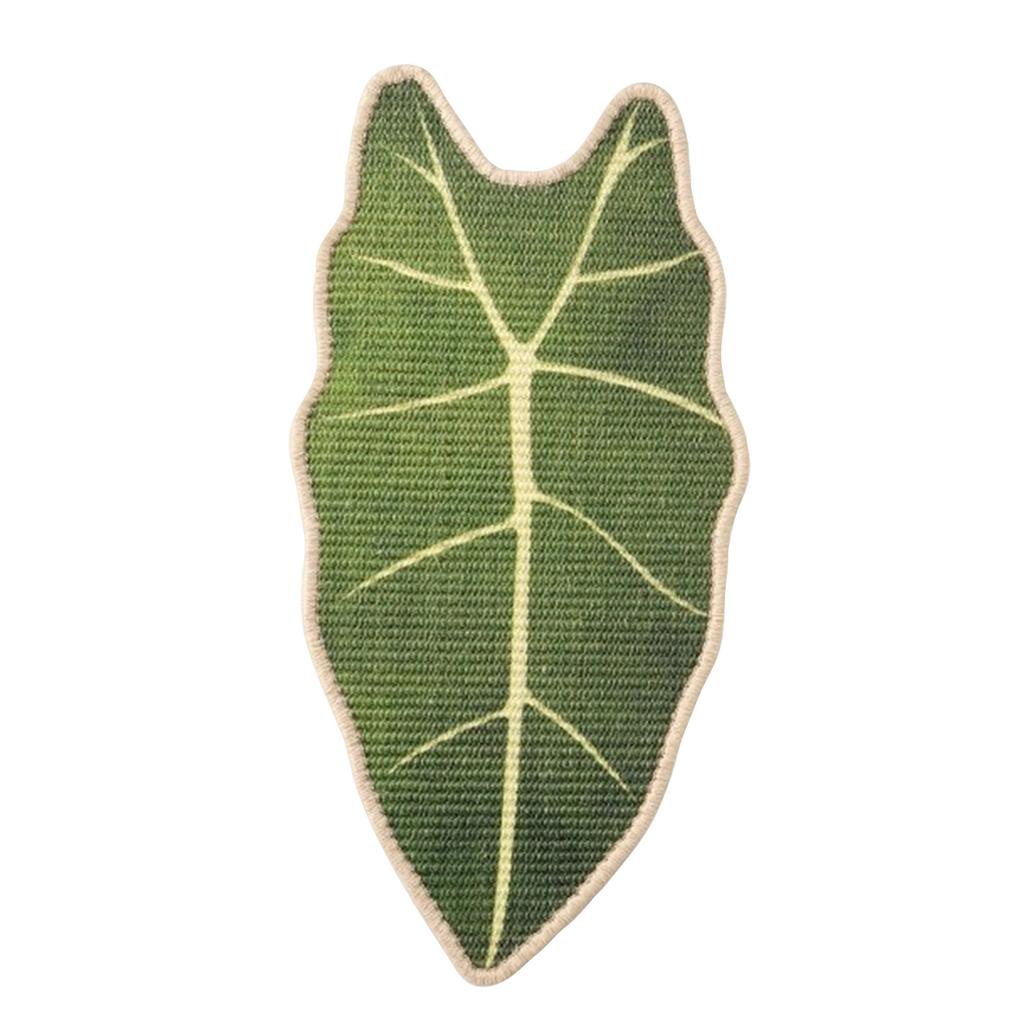 Natural Fiber Sisal Cat Scratching Pad Leaf Shape Durable Eco Friendly Material Cat Claw Protection Mat for Indoor Use