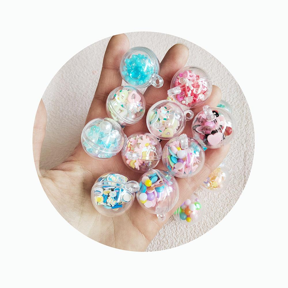 

Christmas Tree Ball Ornaments DIY Transparent Heart Shaped Ball Hanging Pendant Plastic Christmas Ball Fillable Bauble