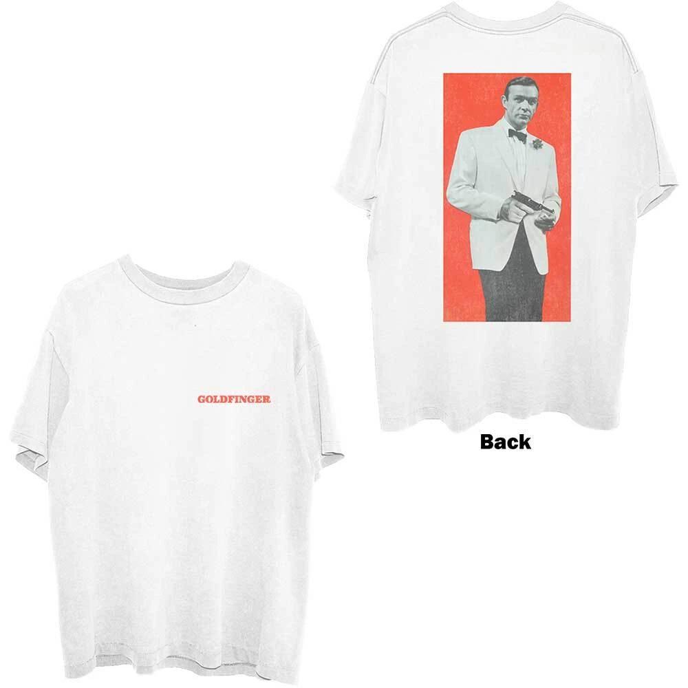 James Bond 007 Unisex T-Shirt: Goldfinger Profile (Back Print) (Small) L