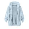 Men Fleece Hooded Jacket Winter Warm Zip Up Sweatshirt Soft Breathable Coat Casual Outerwear