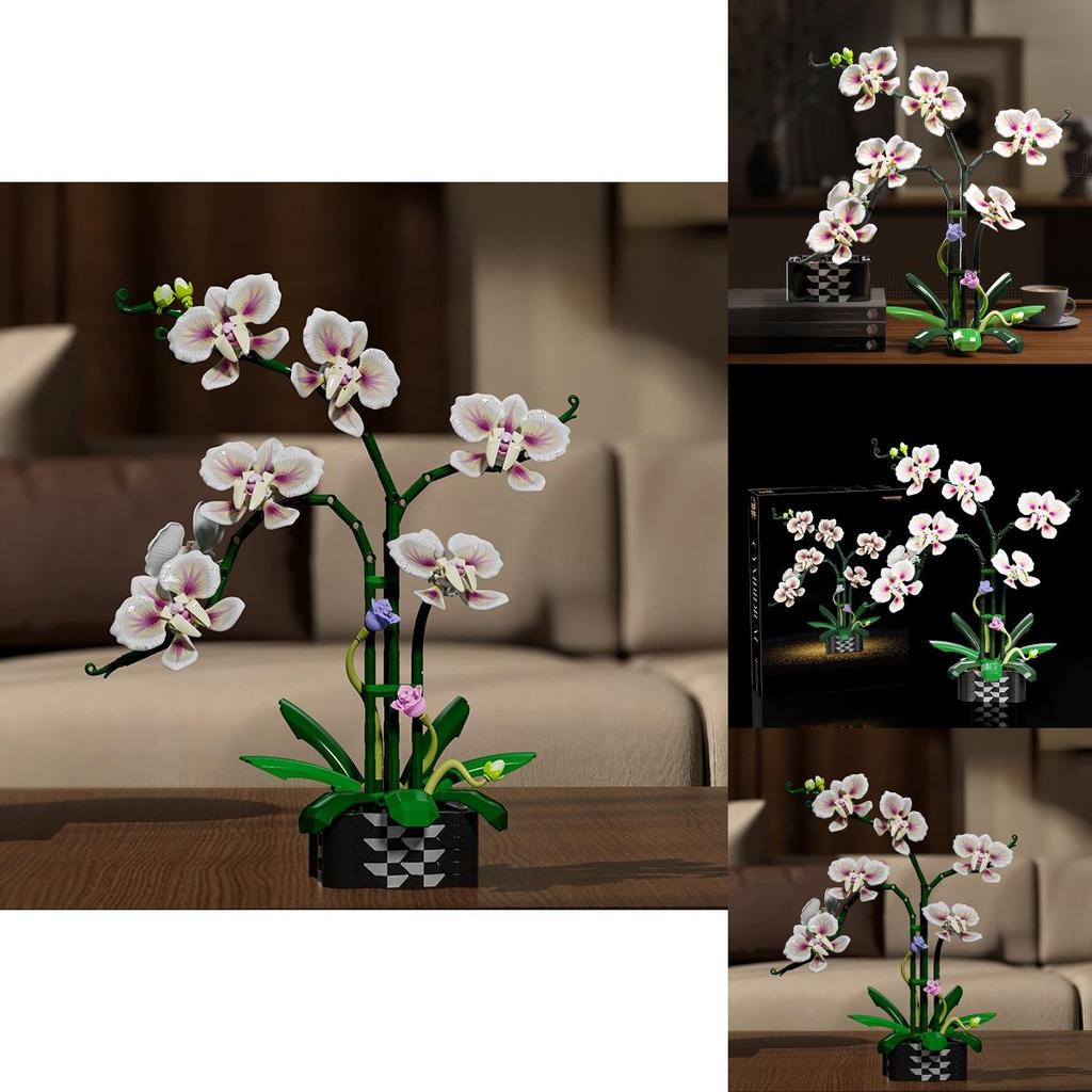 Cymbidium Building Block Toy With Abs Plastic For Children Diy Creative Play Gift