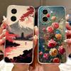 For Redmi A5 NFC 5G Case Cover Clear Luxury Kawaii Cute Cat Fashion Flowers Funny Painted Soft Phone Case For Redme A5 NFC 5G
