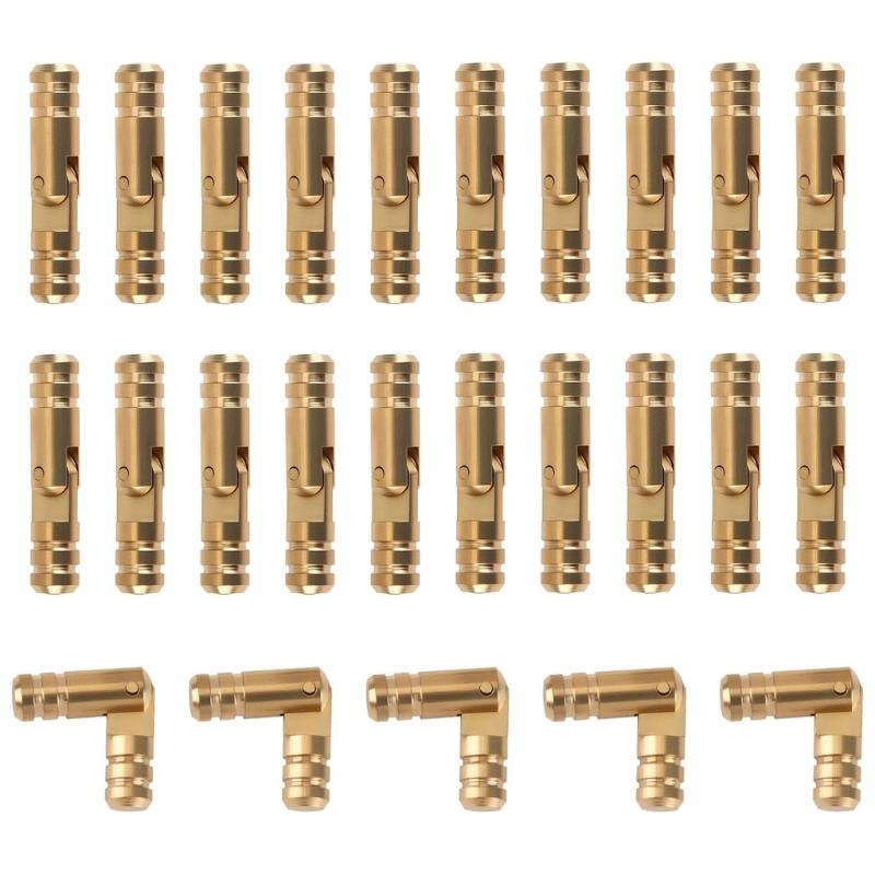 Packung mit 50 massiven Messing-Miniaturzylinderbändern für Schmuckschatullen Holzhandwerk Antike Truhen Zubehör