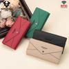 Humerpaul The First Layer of Cowhide Ladies Clutch, Large-capacity RFID Anti-theft Swipe Multi-card Wallet with Photo Window