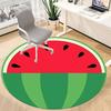1pc Watermelon Slice Office Round Area Rug,  Mat Suitable For Office, Under Office Chairs Bedroom Living Room Home Decor, Room Deco