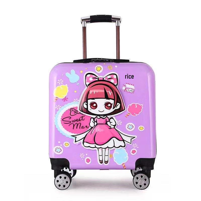 Children's Cartoon Trolley Suitcase with Universal Wheels - Ideal for Boys and Girls