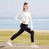 Saucony Solid Color Breathable Pullover Long Sleeve T-Shirt Women tops Moon-White SC1239067-6