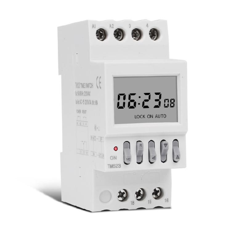 TM623 220V Digital Timer Switch for Lights Fans and Motors Single Pole