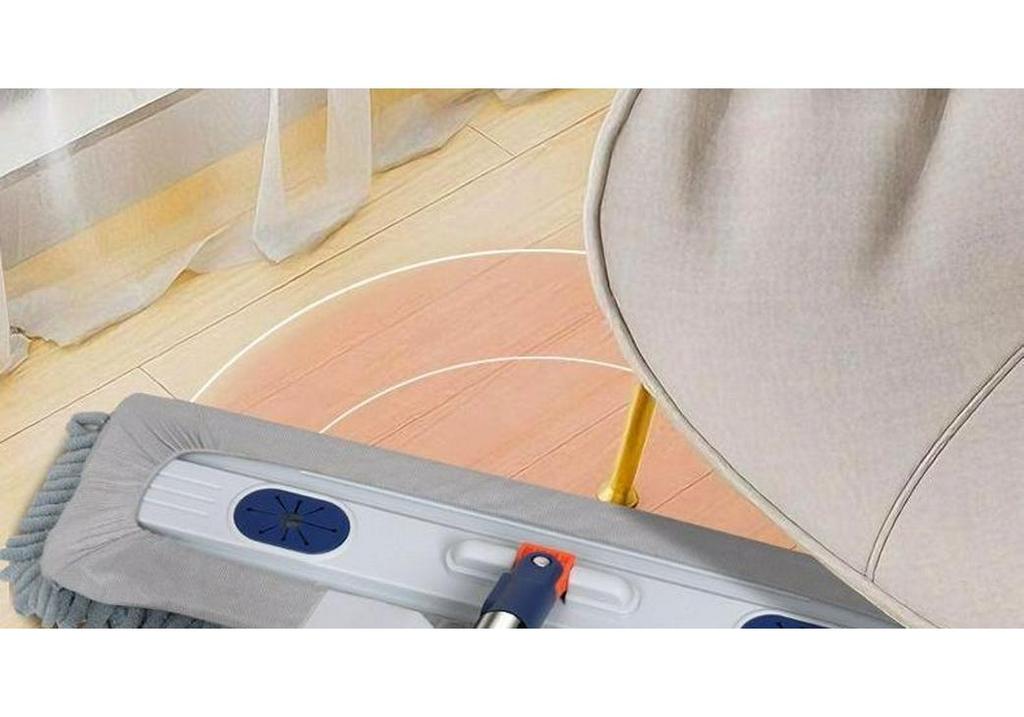 Lazy Person's No-Hand-Wash Flat Mop: Dual-Use Wet & Dry, Moisture & Water-Absorbing Floor Cleaning Tool.