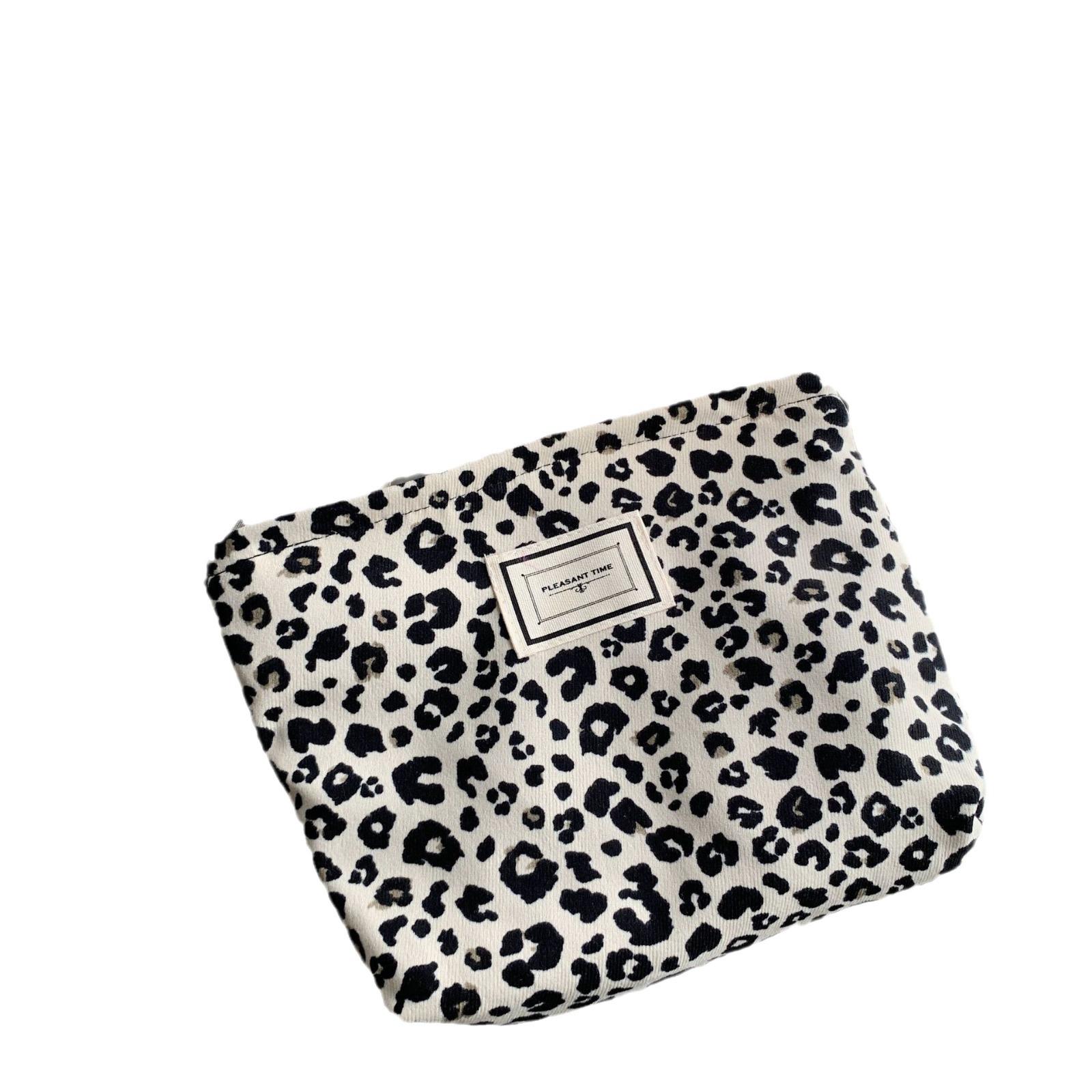 

Косметичка Леопардовая Косметичка Для Женщин Черно-Белая Большая Вместимость Простой Пенал Сумка Для Хранения Кистей Для Макияжа Дорожная Сумка Для Туалетных Принадлежностей