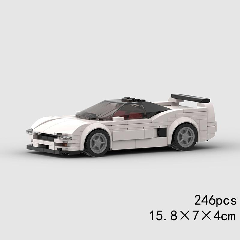 MOC Viteză Sport Super Mașină de Curse Model Blocuri de Construcție Cărămizi DIY Oraș Tehnic Raliu Mare Vehicul de Curse Cadou de Crăciun Jucărie