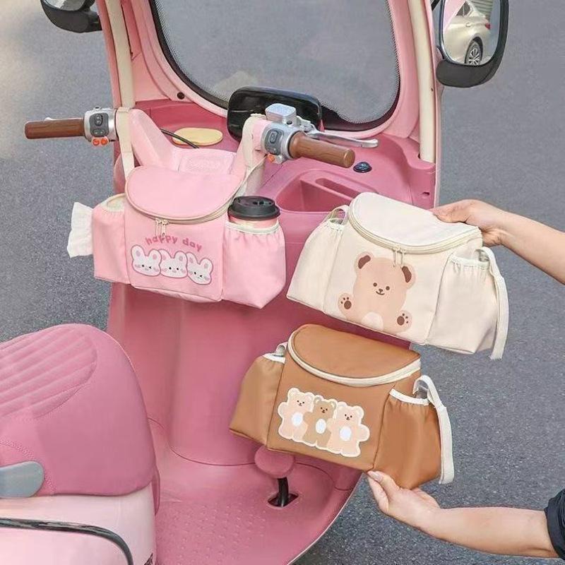 Universal Multi-Functional Hanging Bag for Three-Wheeled Bikes and Strollers - Large Capacity Storage
