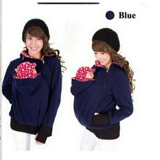 Sudadera con capucha y cremallera multifuncional tipo canguro para mujer 2024 - Estilo tres en uno para Otoño/Invierno.