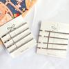 4pcs Silver Rhinestone Hair Clip Set Gold Crystal Barrettes Simple Korean Hairpins  Daily